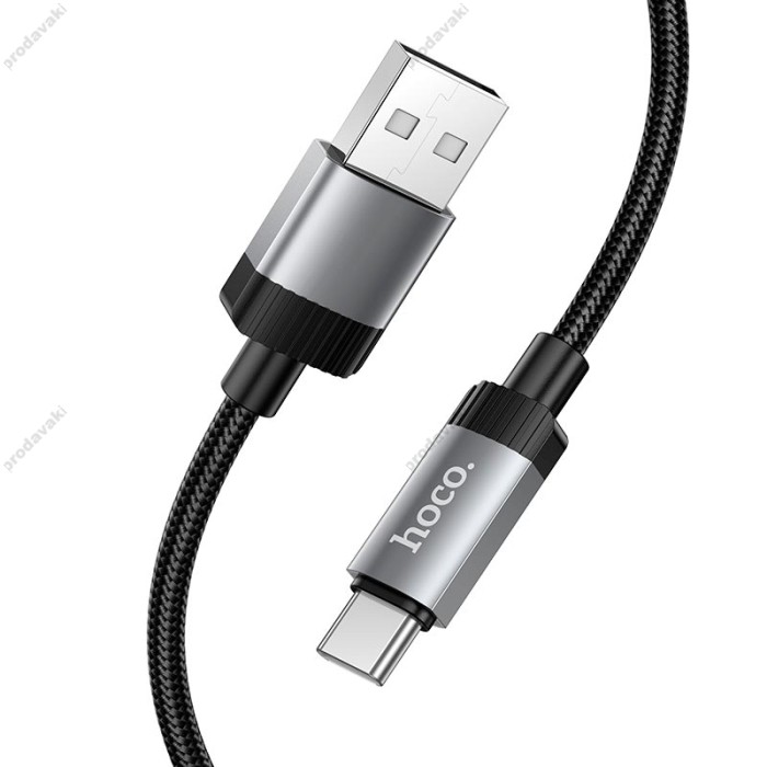 Кабель HOCO X117 Star charging data cable USB to Type-C 3A 1m Black