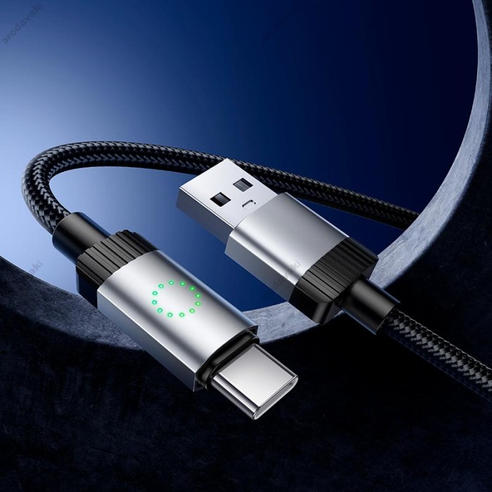 Кабель HOCO X117 Star charging data cable USB to Type-C 3A 1m Black