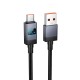 Кабель HOCO X118 Generous charging data cable with display USB to Type-C 5A 1m Black