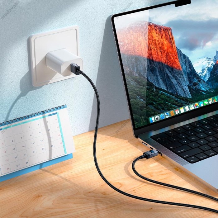 Кабель HOCO X118 Generous charging data cable with display USB to Type-C 5A 1m Black