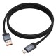 Кабель HOCO X118 Generous charging data cable with display USB to Type-C 5A 1m Black
