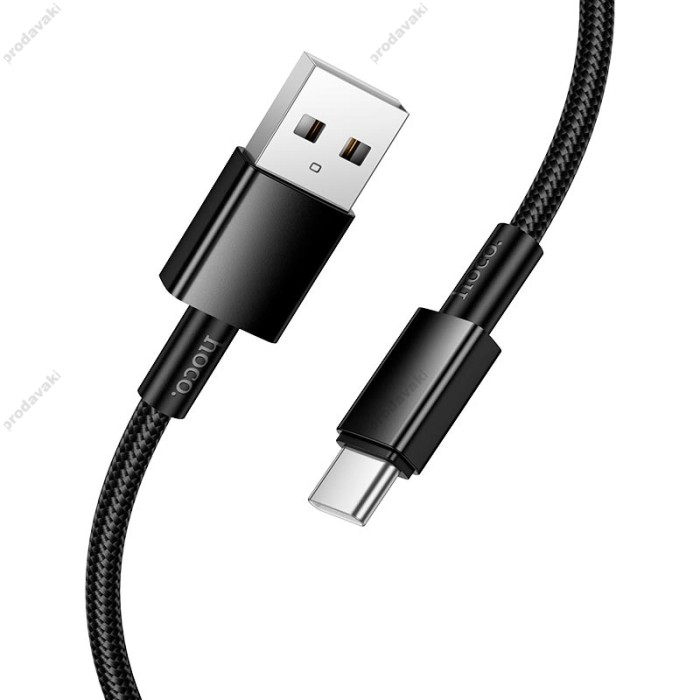 Кабель HOCO X119 Energy charging data cable USB to Type-C 60W 3A 1m Black