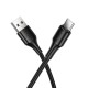 Кабель HOCO X120 Beneficio silicone charging data cable USB to Type-C 60W 3A 1m Black