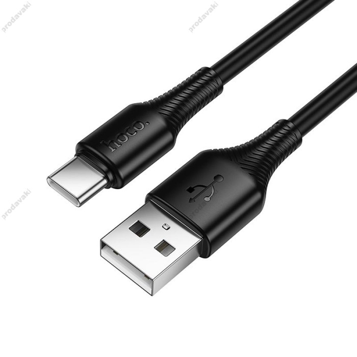 Кабель HOCO X120 Beneficio silicone charging data cable USB to Type-C 60W 3A 1m Black