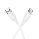 Кабель HOCO X120 Beneficio silicone charging data cable USB to Type-C 60W 3A 1m White