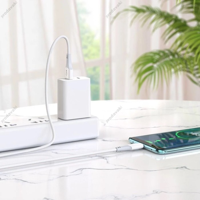 Кабель HOCO X70 Ferry charging data cable USB to Type-C 3A 1m White