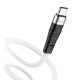 Кабель HOCO X53 Angel silicone charging data cable USB to Type-C 3A 1m White