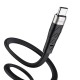 Кабель HOCO X53 Angel silicone charging data cable USB to Type-C 3A 1m Black