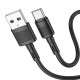Кабель HOCO X83 Victory charging data cable USB to Type-C 3A 1m Black