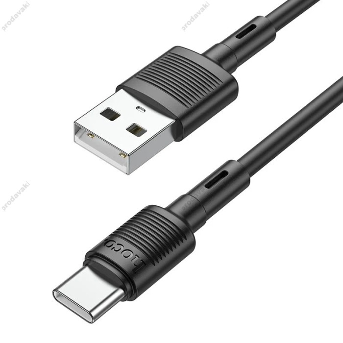 Кабель HOCO X83 Victory charging data cable USB to Type-C 3A 1m Black