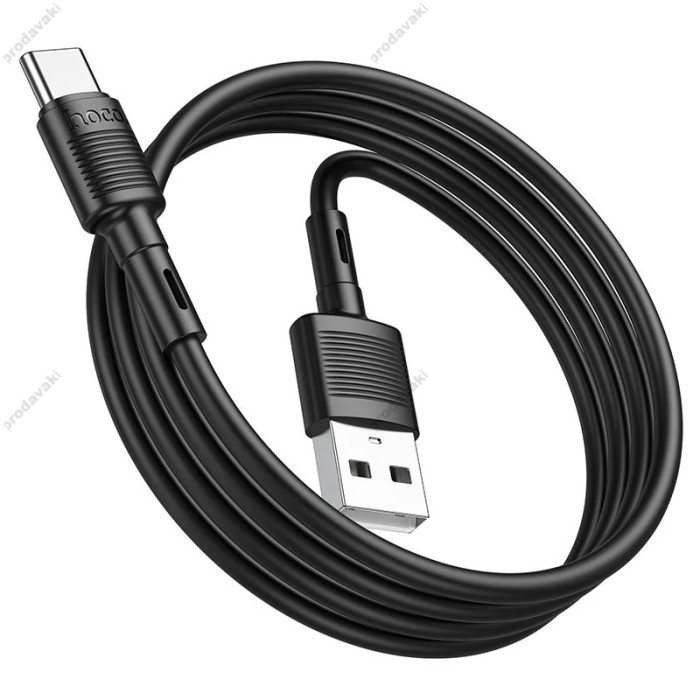Кабель HOCO X83 Victory charging data cable USB to Type-C 3A 1m Black