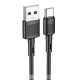 Кабель HOCO X83 Victory charging data cable USB to Type-C 3A 1m Black