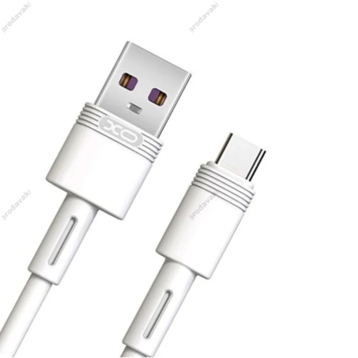 Кабель XO NB-Q166 fast charging cable USB to Type-C 5A 1m White