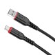 Кабель Hoco X59 Victory charging data cable USB to Type-C 3A 1m Black