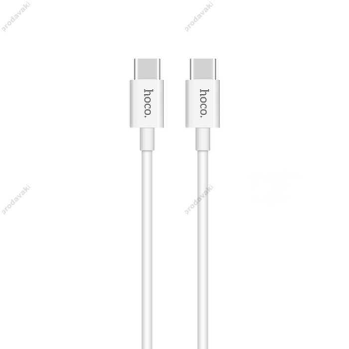 Кабель HOCO X23 Skilled charging data cable Type-C to Type-C 60W 3A 1m White