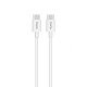 Кабель HOCO X23 Skilled charging data cable Type-C to Type-C 60W 3A 1m White