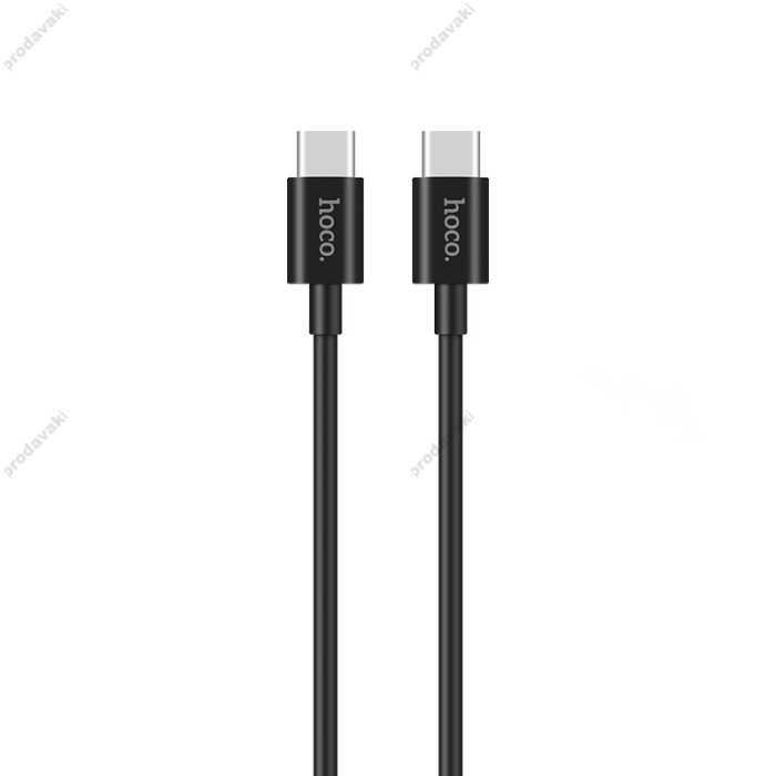 Кабель HOCO X23 Skilled charging data cable Type-C to Type-C 60W 3A 1m Black
