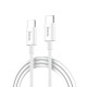 Кабель HOCO X23 Skilled charging data cable Type-C to Type-C 60W 3A 1m White