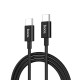 Кабель HOCO X23 Skilled charging data cable Type-C to Type-C 60W 3A 1m Black