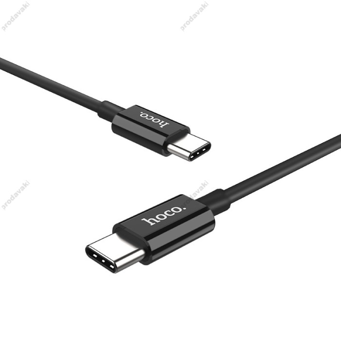Кабель HOCO X23 Skilled charging data cable Type-C to Type-C 60W 3A 1m Black