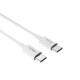 Кабель HOCO X23 Skilled charging data cable Type-C to Type-C 60W 3A 1m White