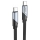 Кабель HOCO U119 Machine charging data cable Type-C to Type-C 60W 3A 1.2m Black