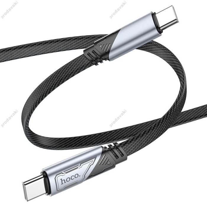 Кабель HOCO U119 Machine charging data cable Type-C to Type-C 60W 3A 1.2m Black