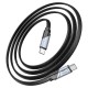 Кабель HOCO U119 Machine charging data cable Type-C to Type-C 60W 3A 1.2m Black