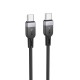 Кабель HOCO X109 Energy silicone charging data cable Type-C to Type-C 60W 3A 2m Black