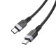 Кабель HOCO X109 Energy silicone charging data cable Type-C to Type-C 60W 3A 2m Black