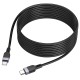Кабель HOCO X109 Energy silicone charging data cable Type-C to Type-C 60W 3A 2m Black
