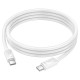 Кабель HOCO X114 Energy charging data cable Type-C to Type-C 60W 3A 1m White