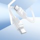 Кабель HOCO X114 Energy charging data cable Type-C to Type-C 60W 3A 1m White