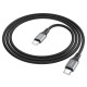 Кабель HOCO X86 Spear silicone charging data cable Type-C to Type-C 60W 3A 1m Black