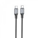 Кабель HOCO X86 Spear silicone charging data cable Type-C to Type-C 60W 3A 1m Black