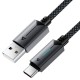 Кабель ACEFAST C19-04 fast charging data cable USB to Type-C 3A 1.2m Black