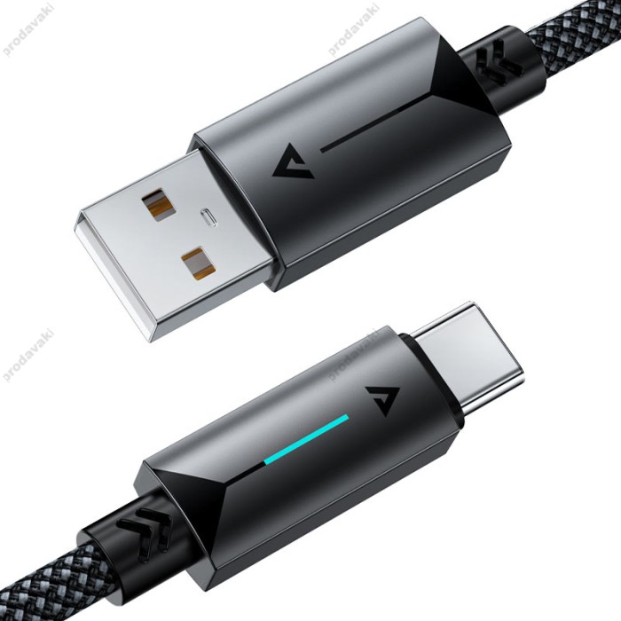 Кабель ACEFAST C19-04 fast charging data cable USB to Type-C 3A 1.2m Black