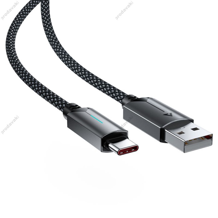 Кабель ACEFAST C19-04 fast charging data cable USB to Type-C 3A 1.2m Black