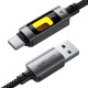 Кабель ACEFAST C21-04 fantasy color series braided charging data cable USB to Type-C 3A 1.2m Black