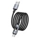 Кабель HOCO U144 New digital display charging data cable USB to Type-C 3A 1.2m Black