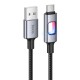 Кабель HOCO U144 New digital display charging data cable USB to Type-C 3A 1.2m Black