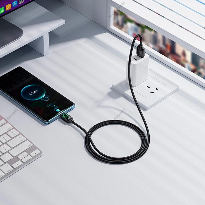 Кабель HOCO U146 Mundo charging data cable USB to Type-C 36W 3A 1.2m Black