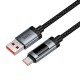 Кабель HOCO U148 Lord digital display charging data cable USB to Type-C 100W 5A 1.2m Black