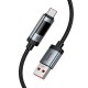 Кабель HOCO U148 Lord digital display charging data cable USB to Type-C 100W 5A 1.2m Black