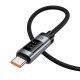 Кабель HOCO U148 Lord digital display charging data cable USB to Type-C 100W 5A 1.2m Black