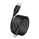 Кабель HOCO X124 Bien silicone charging data cable USB to Type-C 3A 1m Black