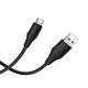 Кабель HOCO X124 Bien silicone charging data cable USB to Type-C 3A 1m Black