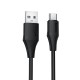 Кабель HOCO X124 Bien silicone charging data cable USB to Type-C 3A 1m Black