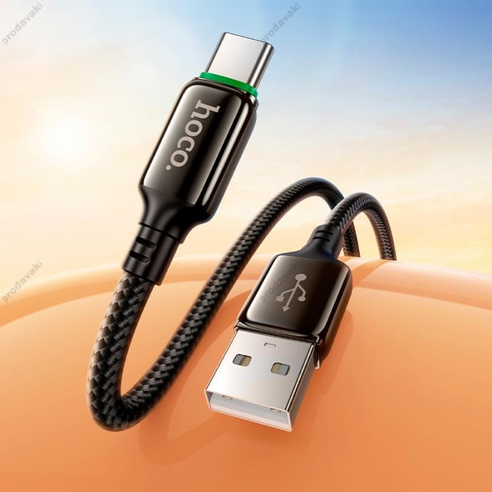 Кабель HOCO X127 Exceed charging data cable USB to Type-C 36W 3A 1m Black