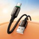 Кабель HOCO X127 Exceed charging data cable USB to Type-C 36W 3A 1m Black